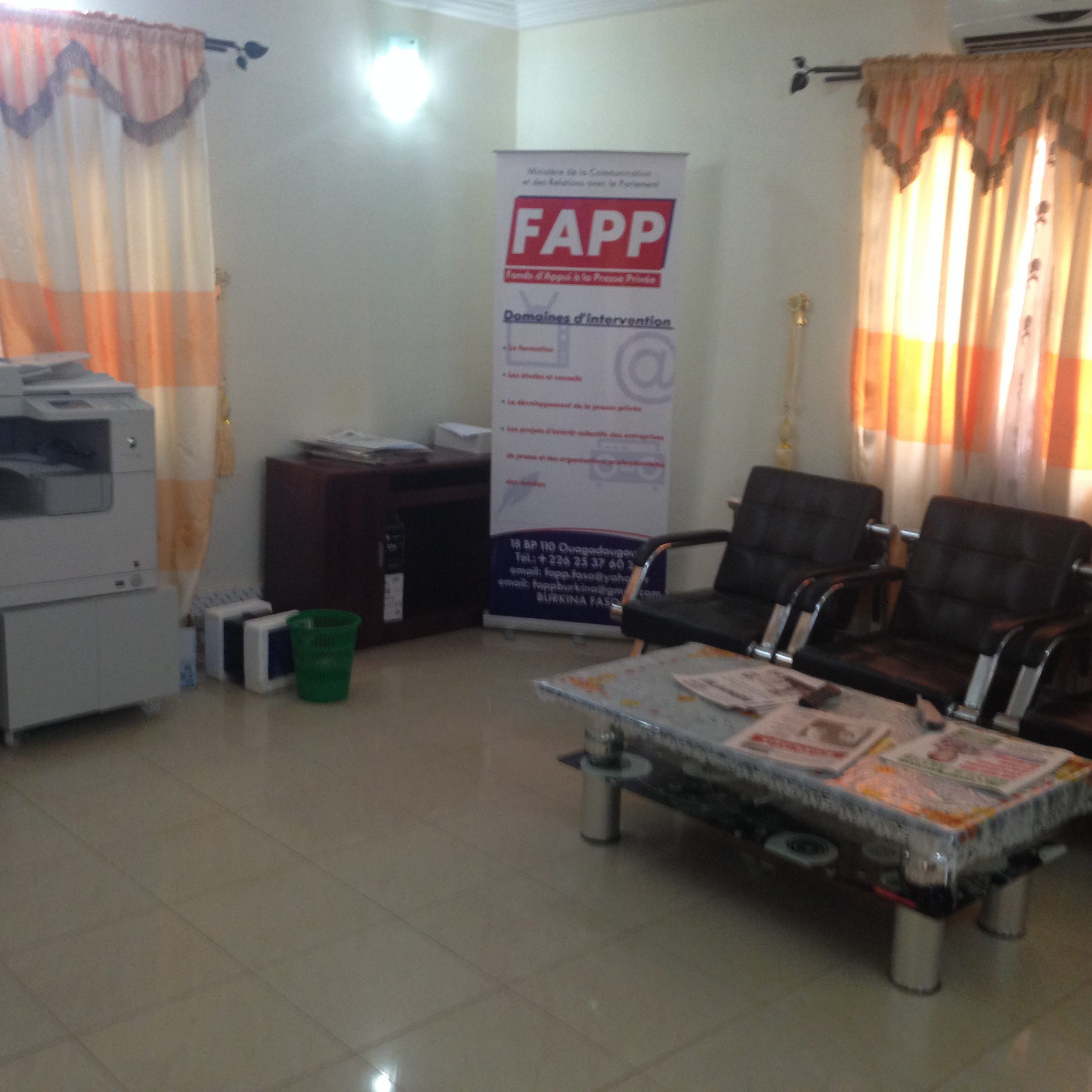 Salle d’attente secrétariat FAPP